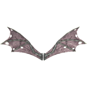 (4K) Demon Wings Blue Back Flapping