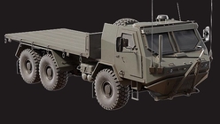 Military Cargo Truck Flatbed