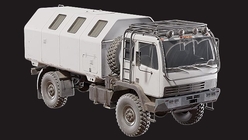 Military Truck White Camper